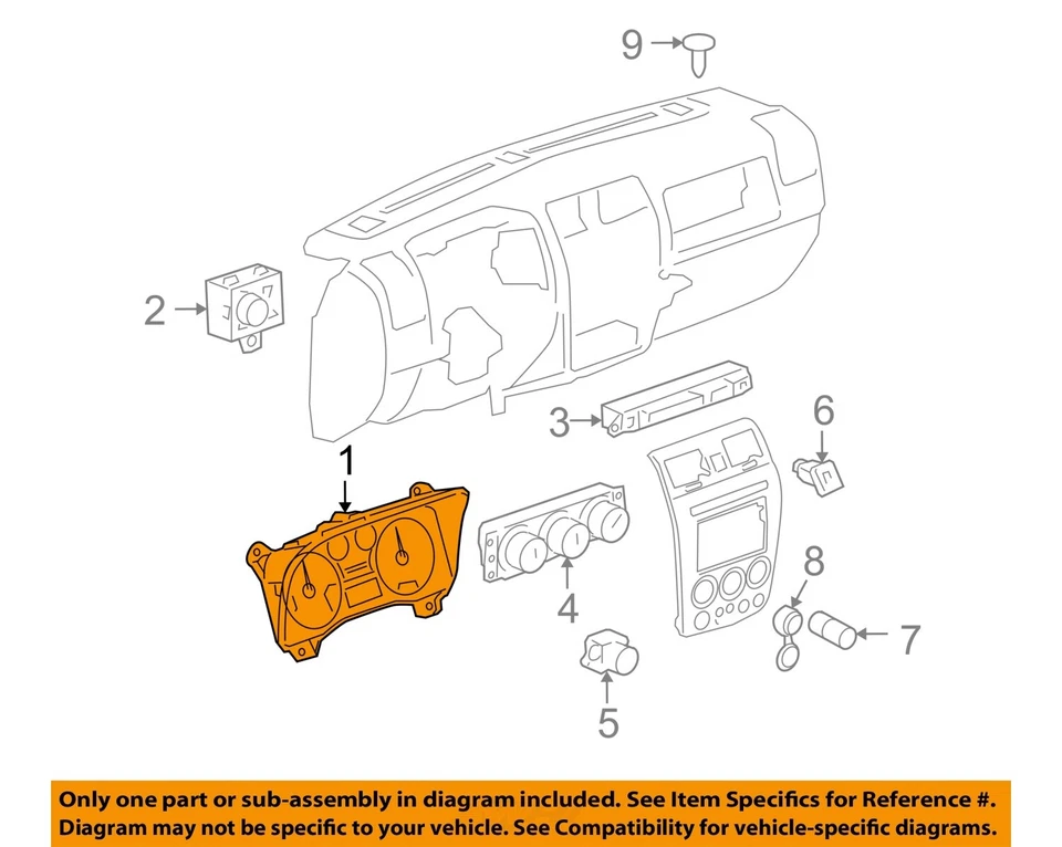 Medidor de velocímetro usado se adapta a: Hummer H3 Cluster 2009 EE. UU. A 3,7 grado A Foto 3 de 4