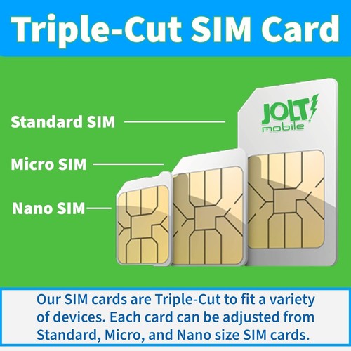 Jolt Mobile AT&T Data SIM Card |ATT 1GB 5G 4G LTE Broadband WiFi MiFi IoT Device - Zdjęcie 5 z 7