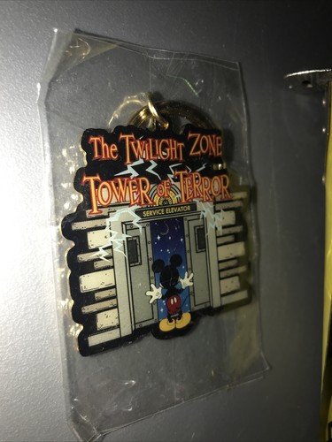 2000s Disney Metal The Twilight Zone Tower of Terror Elevator Mickey Key Chain - Picture 4 of 4