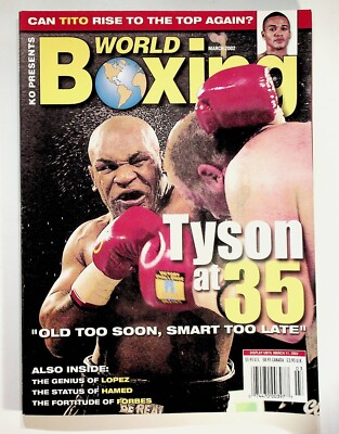 2002 March World Boxing Magazine Mike Tyson Tito Trinidad Naseem Hamed Lopez
