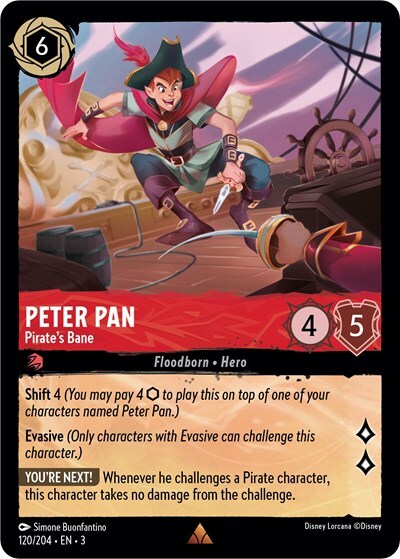 Lorcana Peter Pan - Pirate's Bane (120/228) Into the Inklands NM