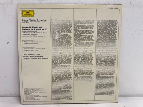 Herbert von Karajan Tchaikovsky: Piano Concerto No. 1, Op. 23. Vinyl Record 1976 - Picture 7 of 7