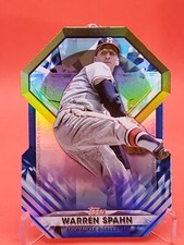 Warren Spahn 2022 Topps Update #DGDC-63 Diamond Greats Die-Cut Blue Parallel