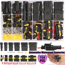 Waterproof Car Electrical Wire Connector Plug Kit Automotive 708Pcs Set 1-6 Pin/