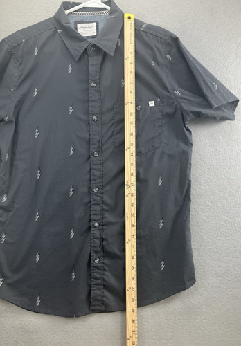 Sovereign Code Los Angeles Men Shirt Small Short Sleeve Button Up Gray Lightning - Picture 4 of 5