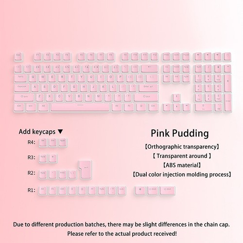 130 Keys Pudding Keycaps Mechanical Gaming Keyboard Translucent Key Cap Set - Bild 13 von 14
