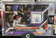 Jackson Holliday 2024 MLB TOPPS NOW Game-used Base From ML Debut 25/25 Purple RC