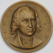 1962 James Madison Medal, Medallic Art Co. MACO