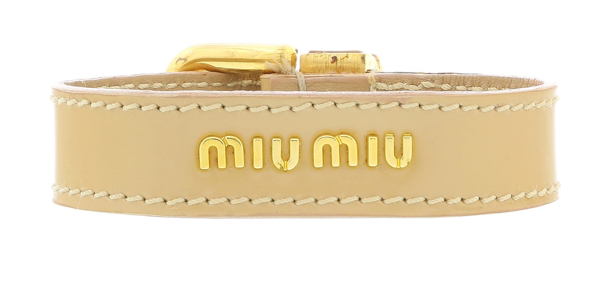 アクセサリー MIU MIU archive leather bracelet Miu Miu Woven Nappa Leather Bracelet | Pink | FARFETCH