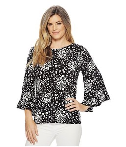 floral flare sleeve top