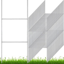 100 Heavy Duty H Stakes for Yard Signs - Weatherproof Metal Holders