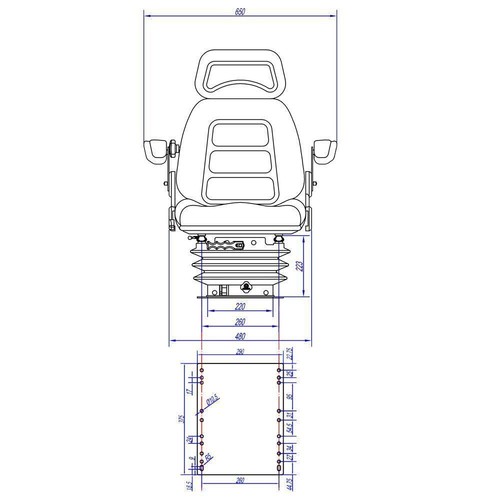 Zetor Schleppersitz PVC Traktorsitz mit Armlehnen und Kopfstütze - Bild 4 von 5