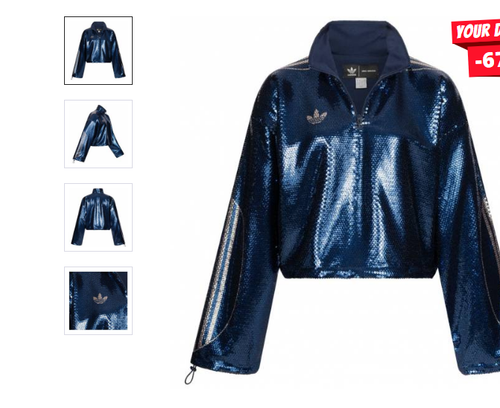 adidas sequin jacket anna rita shiny 