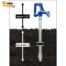 Heavy-Duty 1 Ft. Frost Proof Yard Hydrant 3.25 Ft. Total Length 1 Ft. Bury Depth