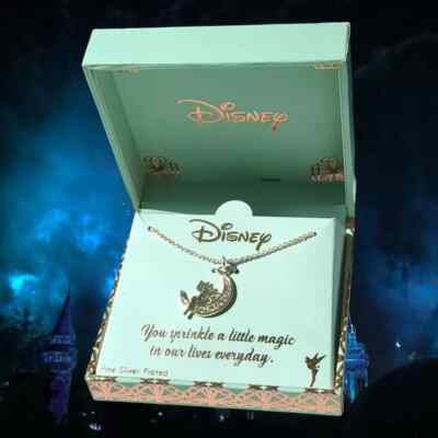 NIB DISNEY Tinker Bell Fine Silver Necklace ''You Sprinkle Magic in our Lives 