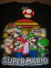 Super Nintendo Bros. T-Shirt YOSHI Donkey Kong Peach MEDIUM 1990's NEW w/ TAG