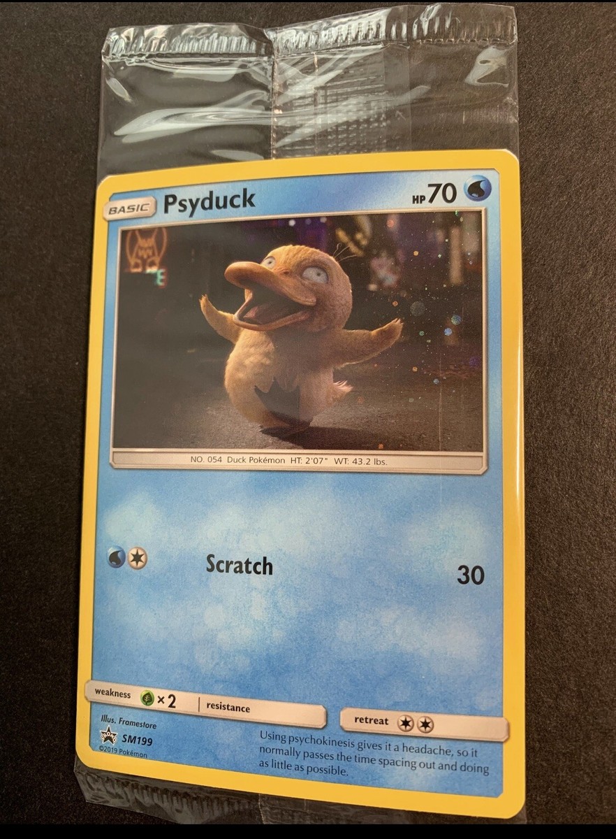 Psyduck SM199 Foil Holo Detective Pikachu Promo Card Target