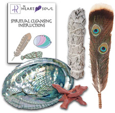 COMPLETE SMUDGE KIT ABALONE SHELL STAND SAGE ...