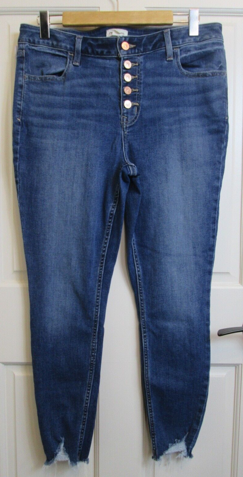 M Jeans Maurices Jegging Jeans Womens M 34x26 Button Fly Distressed 139-33818