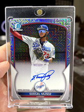 2023 Bowman Chrome Mega Box Auto Samuel Munoz BCMA-SM QTY