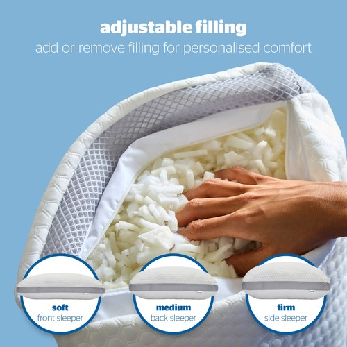 Silentnight Adjustable Memory Foam Pillows, 2 Pack Responsive Breathable - Picture 2 of 8
