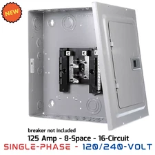 Indoor Main Lug Garage Sub Panel Surface Mount Load Center Electric Breaker Box