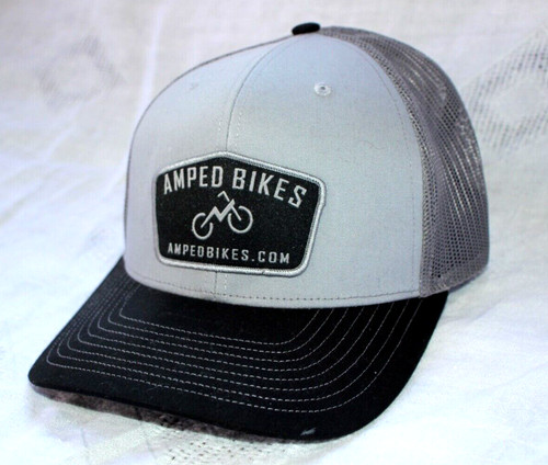 Bike trucker hat Amped Bikes gray adjustable
