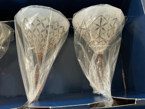 Stunning Mikasa Cheers Artistry Amber Cut To Clear Frosted Martini Glasses Rare - Picture 5 of 9