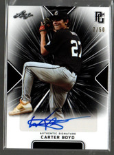 2021 Leaf Perfect Game Showcase Black #BACB1 Carter Boyd Auto /50