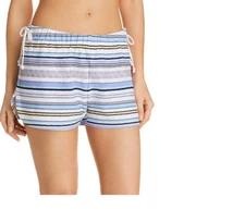 New Jane & Bleecker New York Womens Stripe Pajama Shorts, Blue Stripe, Small