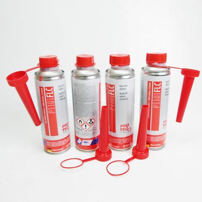4x PRO TEC FLC Kraftstoffsystem Reiniger Benzin 375ml P1101
