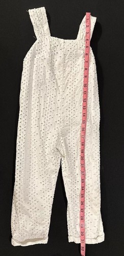 Zara Eyelet Jumper Girls 4 5T Lined White Summer - Picture 5 of 12