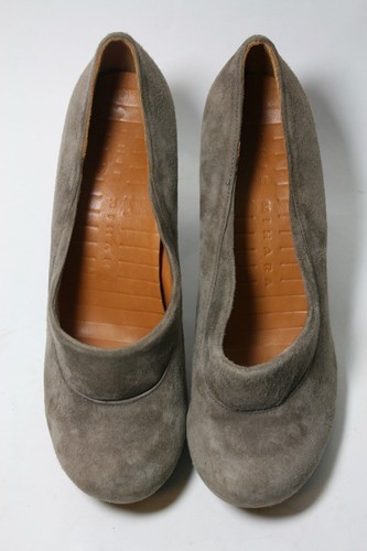 CHIE MIHARA SHOES KALU PLATFORM COLLAR BOOTIES GRAY SUEDE PUMPS HEELS 37.5 - Picture 4 of 9