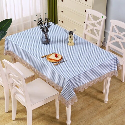 Grid Embroidered Tablecloth Lace Table Cloth Hollow Lace Table Cloth Dust Cloth - Bild 17 von 29