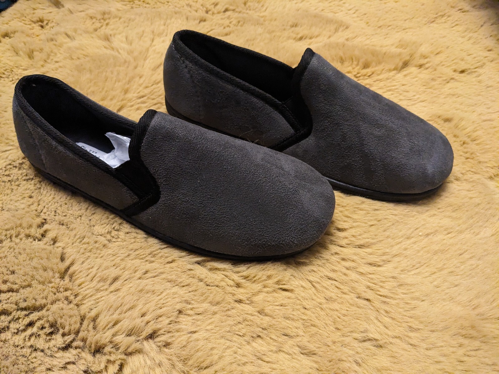 SAOLA Sleephhh Pantofole Uomo Edward Grigio Scamosciato Completo Memory Foam Suola