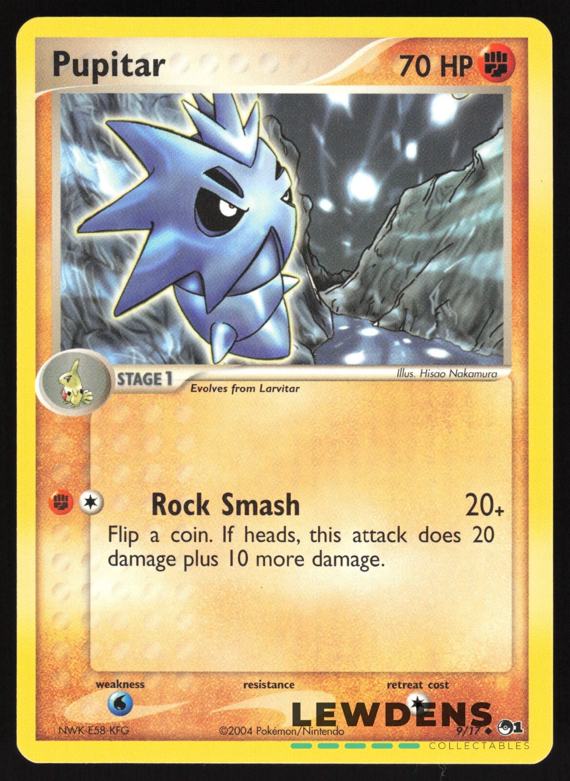 Pupitar - 9/17 - Uncommon - Pop Series 1 - Pokemon Card