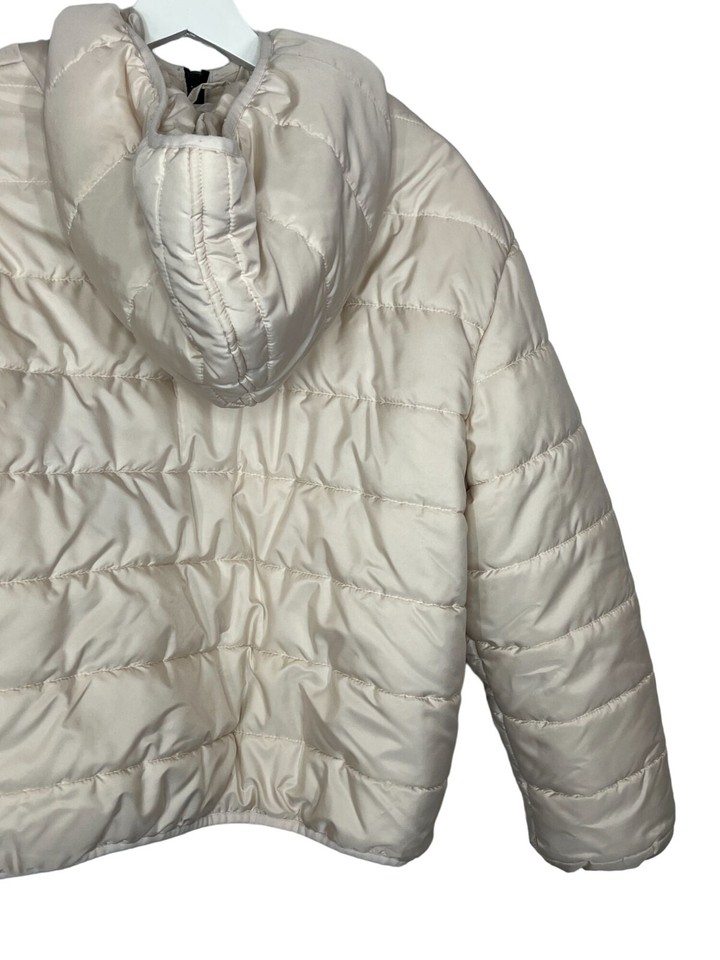 Wild Fable Jacket Womens Puffer Size Large Cream Fall Outerwear Coat