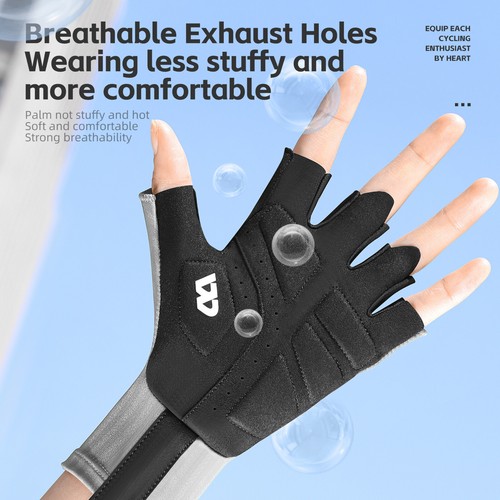 WEST BIKING Breathable Anti-slip Sports Gloves Road Cycling Half Finger Gloves - Picture 4 of 32