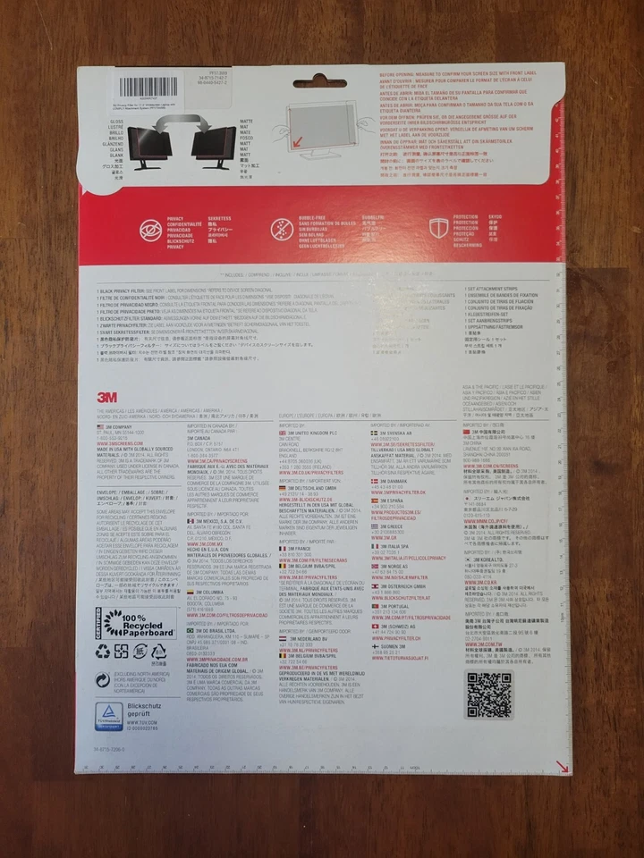 3M PF17.3W Widescreen Privacy Computer Filter - Black - Image 2 of 3