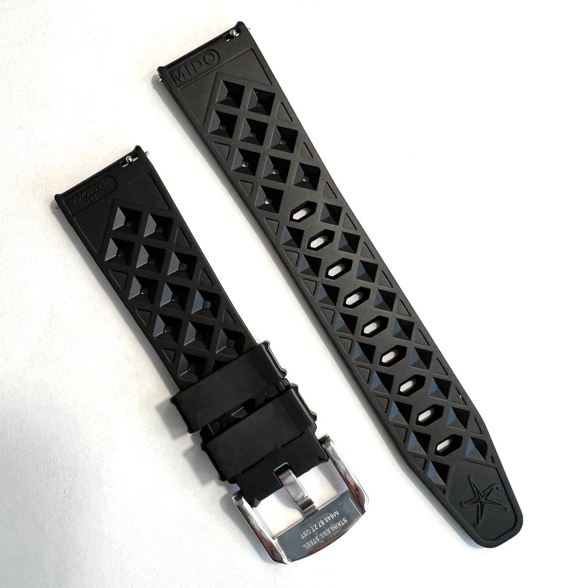 MIDO OCEANSTAR 腕時計 21mmベルト Original MIDO Ocean Star 21mm M026830A Black Rubber Watch