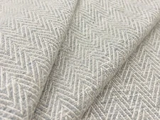Colefax & Fowler Herringbone Weave Uphol Fabric- Kelsea / Silver 2 yds F4673-07