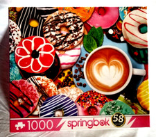 Springbok 1000 Piece Jigsaw Puzzle Donuts N Coffee - Made in USA SEALED NEW