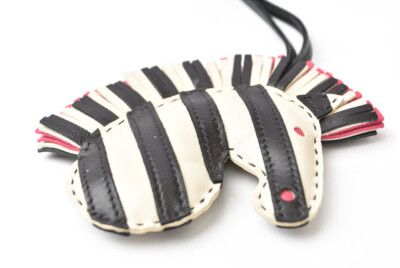 【直営・関税送料込】Zebra bag charm in r Hermes Bag Charm/Strap/Key Holder HERMES Zebra Zebra Cre