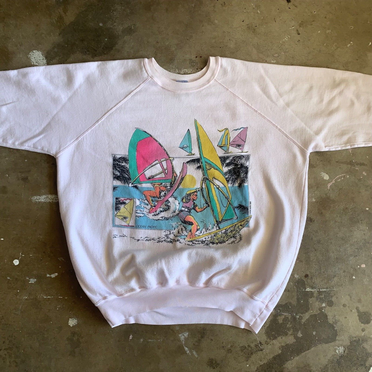 OCEAN PACIFIC vintage shirt オーシャンパシフィック Vintage 80s Ocean Pacific T Shirt Vtg 1989 Psychedelic Surf Skate