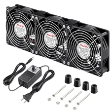 120Mm X 38Mm 360Mm Computer Fan with AC Plug, Powerful Exhaust Fan with Variable