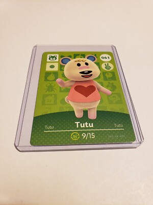 Tutu # 061 Animal Crossing Amiibo Card Horizons Series 1 MINT NEVER SCANNED!