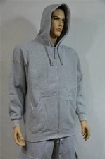 1 NEW PRO CLUB HEAVY WEIGHT FLEECE FULL ZIP HOODIE SWEATSHIRT GRAY S-7XL 1PC