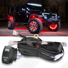 4-lead Universal Led Light Fog Light Wiring Harness Kit Rocker Switch Relay Fuse 4-lead Universal Led Light Fog Light Wiring Harness Kit Rocker Switch Relay Fuse