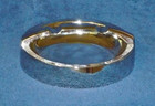 Vintage Mid Century Modern Heavy Duty Chrome Plated Metal Felt Padded Ashtray — photo 1
