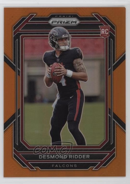 2022 Panini Prizm Rookies Orange Prizm /249 Desmond Ridder #302 13c5